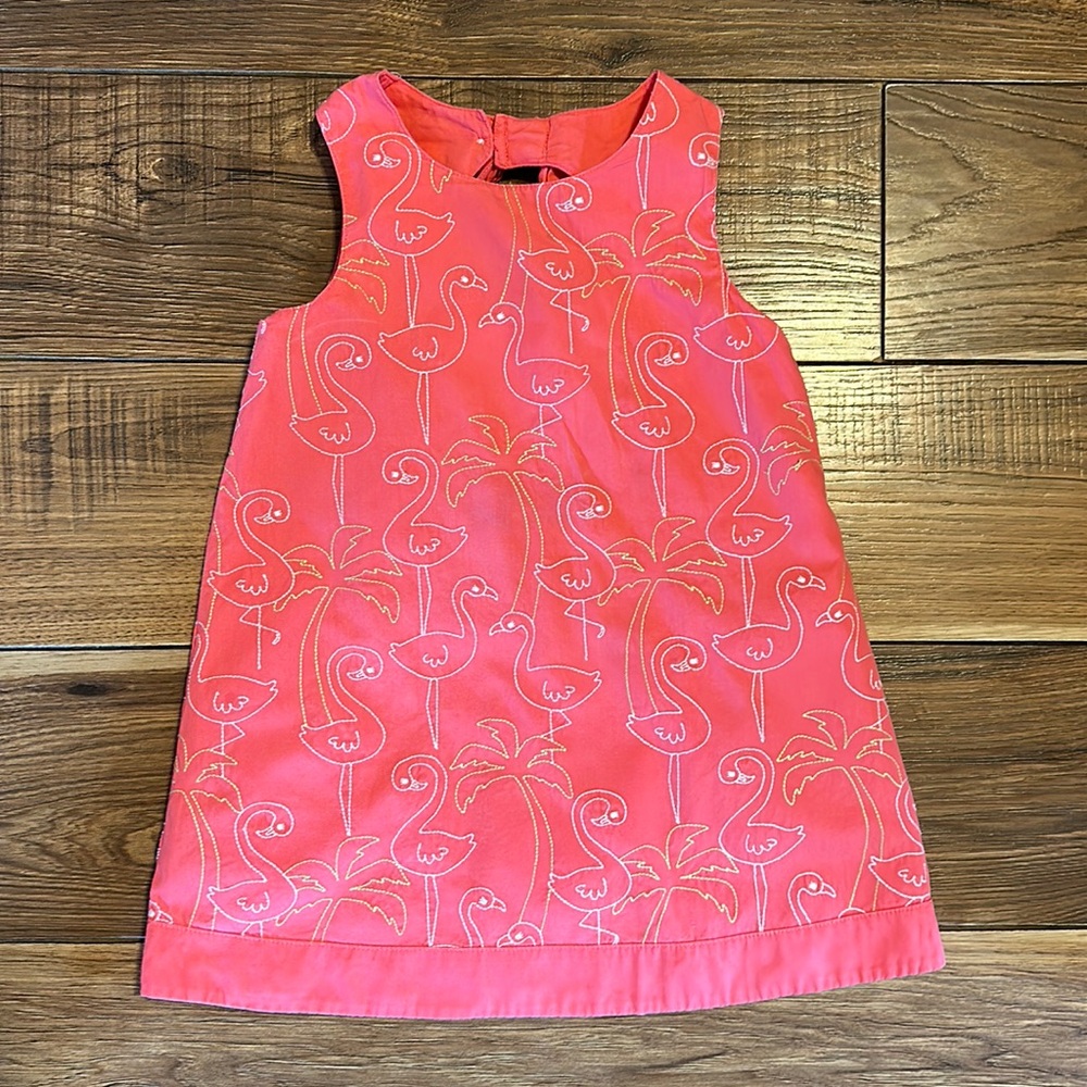 Gymboree Hot Pink Sleeveless Flamingo Dress with Bottoms Size 3T.